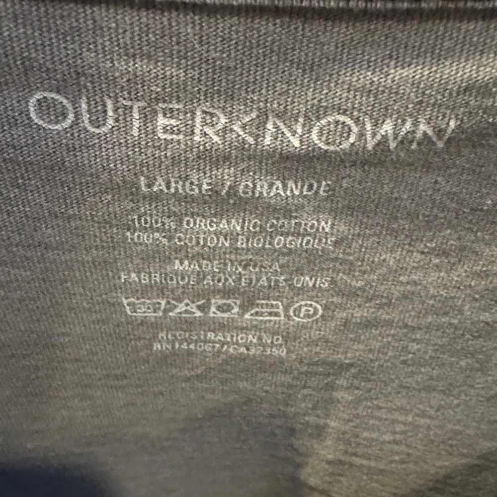 Outerknown Washed Charcoal Long Sleeve Graphic Tee - Picture 2 of 5